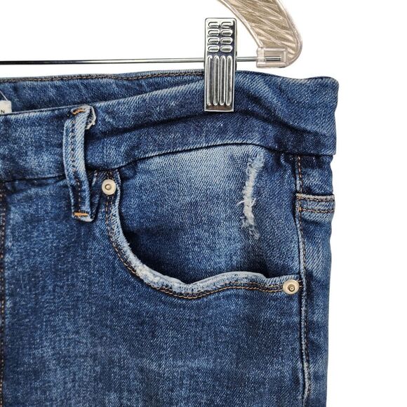 Good American ~ Good Waist High Rise Distressed Skinny Jeans Size 15 - Picture 6 of 11